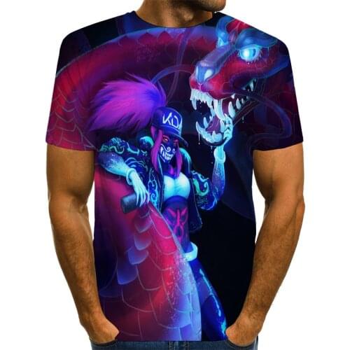 UNEY League of legends Tee Shirt For Men US Size Shirt 3D Print T Shirt Tops Anime Top Tees