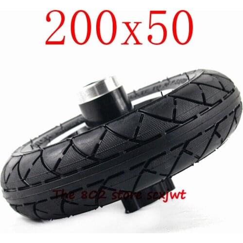 Newset 200x50 Electric Scooter Tyres With Wheel Hub 8"Scooter Inflation Electric Vehicle Aluminium Alloy Wheel Pneumatic Tire