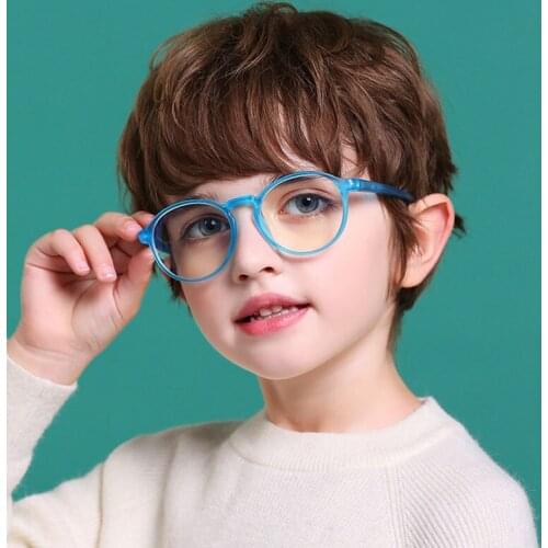 2021 New Kids Anti Blue Ray Glasses Boys Girls Cute Transparent TR90 Glasses Frame Anti-reflective Cellphone Glasses Accessories