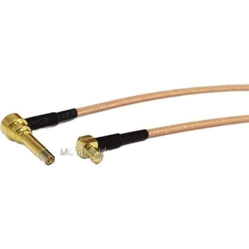 New MCX Male Plug Right Angle To MS156 Right Angle Connector RG316 Coaxial Cable 15CM 6inch Pigtail