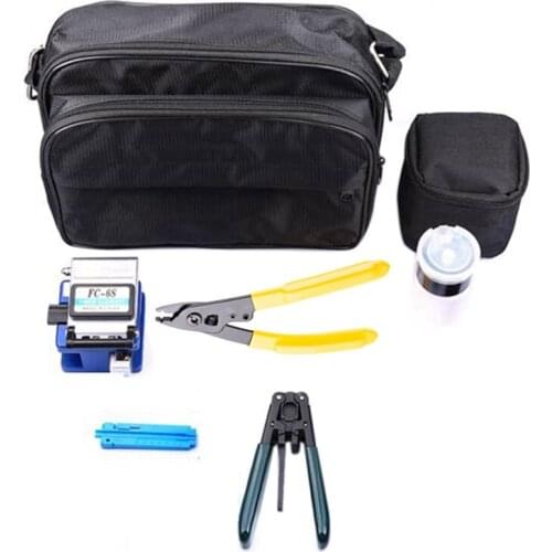 Fiber Optic Tool 7 In 1 FTTH Splice Fiber Optic Tool Kits Fibre Stripper + Fiber Cleaver And Tools Bag Kit