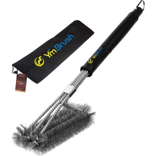 Stainless Steel Grill Brush Scraper Best BBQ Cleaner Perfect Tools For All Grill Types Including Ideal Barbecue Cleaning Brush
