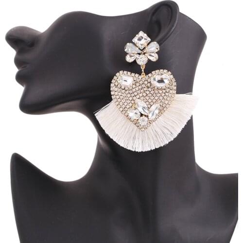 Rhinestone Earrings Crystal Drop Long Earrings Women Dangling Earrings For Women Tassel Earings Accessories Fashion Jewelry