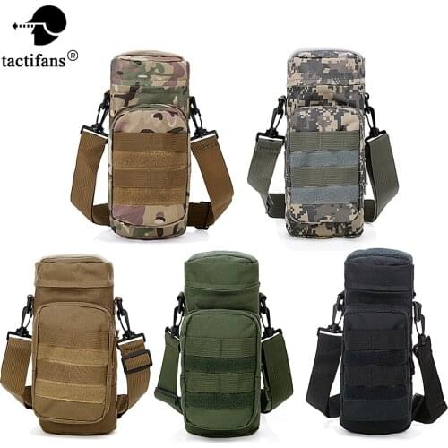 Tactical MOLLE Keep Warm 1L Kettle Bottle Pouch Shoulder Waist Backpack Army Fishing Climbing Camping Hiking Bag 600D Taschen