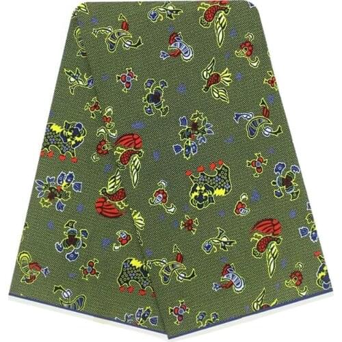 Nigerian Wax Printed Cotton Fabric Real Soft 100%High Quality African Ankara Party Dress Material For Sewing 6 Yards V-L 5-30