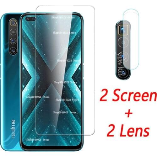 Tempered Glass on For OPPO Realme X3 SuperZoom Glass Realme X3 Screen Protector Camera Len Protective Film Realmi X 3 6.6"