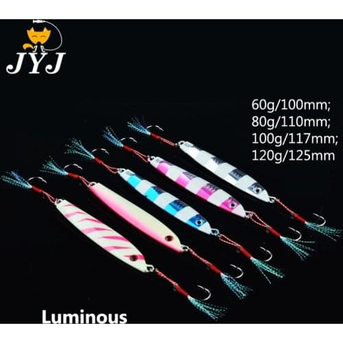 1pc Slow Jig Lead Fish Lure 60g 80g 100g 120g Lead Fish Speed Jig Jerkbait Saltwater Metal Jig Lure Fishing Lure Hard
