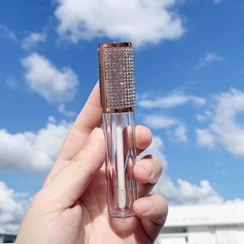 10/25pcs wholesale Empty Round Lip Gloss Tube High Grade Clear Plastic Containers Filling Bottle And Lip Gloss Tube Box