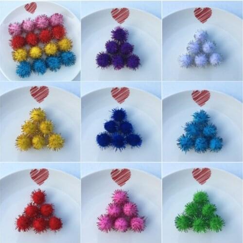 10g Pompon 10mm 15mm 20mm 25mm 30mm Christmas Pompom Furball Craft DIY Soft Pom Poms For Child Christmas Decoration Accessories