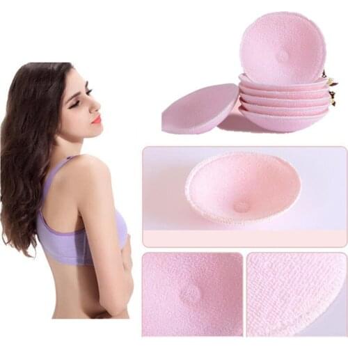 10PCS/5 Pairs Cotton + Sanitary Sponge Reusable Breast Nursing Pads Soft 3D Cup Washable Pad Baby Breastfeeding Accessories