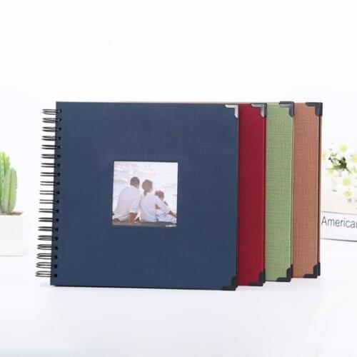 12 Inch Polaroid Photo Album Paper Texture Window Manual DIY Album Corner Coil Binding Scrapbooking Wedding Photo Album