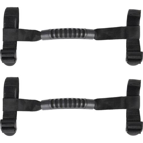 2pcs Car Grab Handle For JK YJ TJ 1987-2016 Rugged Ridge Rear Side Car Grab Handle Bar Roll Grips Holder New