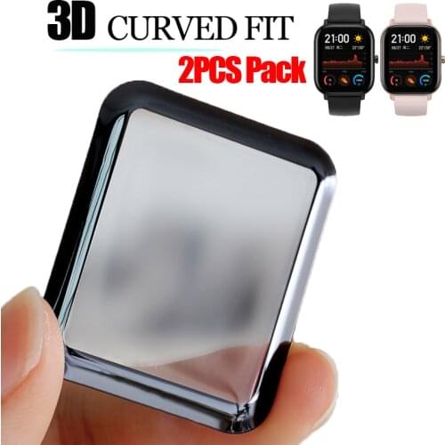 2PCS cover for Huami Amazfit GTS screen protector full soft 3D curved protective film for amazfit GTS 2 Screen Protector