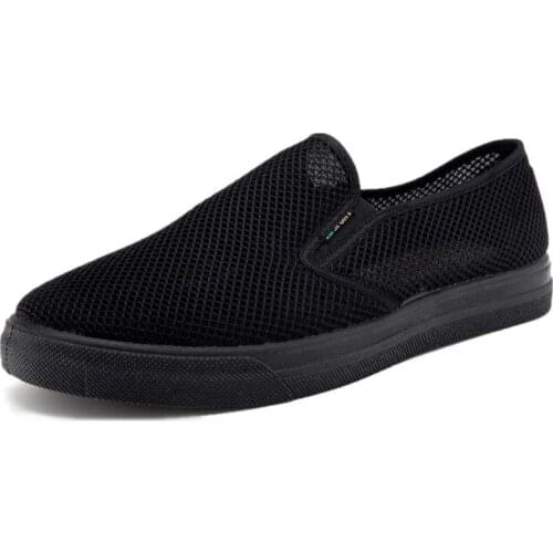 2020 new fashion cloth shoes rubber soft bottom middle-aged and elderly casual shoes elderly shoes net shoes military shoes men