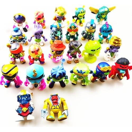 4pcs 4-6cm Treasure Aliens hunter action figure doll kids collection dragon Skeleton King gold Toy