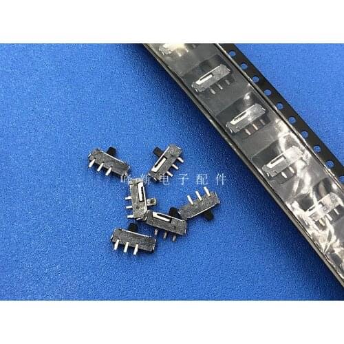5Pcs Taiwan with bracket patch 3 feet 2 files self-rebound self-reset toggle switch slide switch spring switch