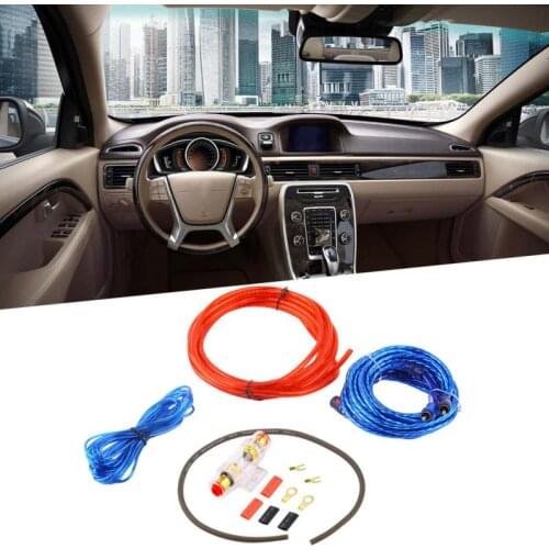 800W 8GA High performance Car Audio Wire Amplifier Subwoofer Speaker Installation Kit Wiring Fuse Holder Terminals Wire Cable