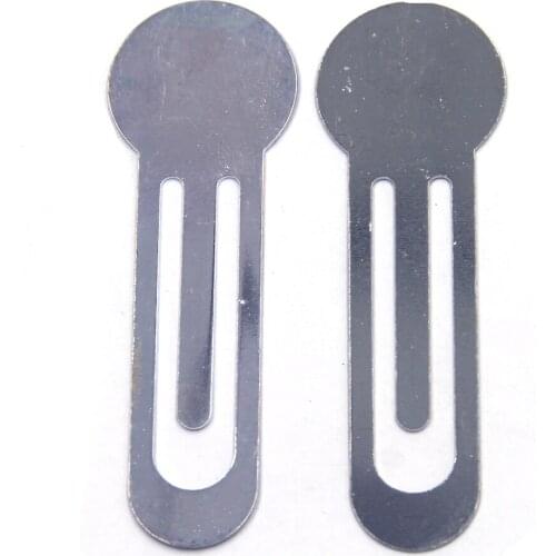 90Pcs Bookmarks Clip Marque De Page Silver Tone Smooth For Books Jewelry DIY Making Finding 80x26mm(3 1/8"x1")