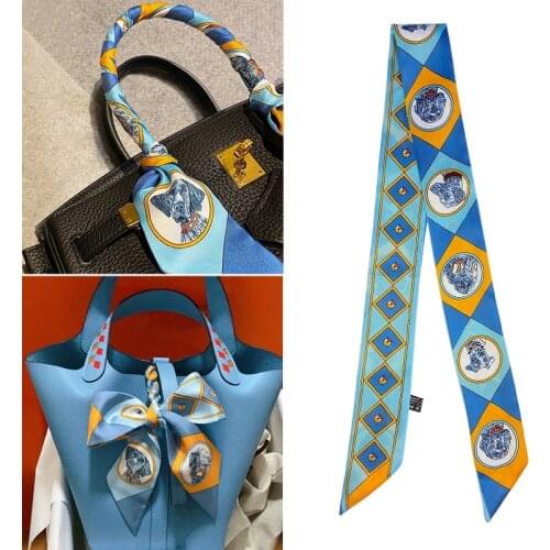 Bag Satin Silk Scarf Skinny Womens Neck Hair Scarf Band Headwear Handbag Tie Ribbons 2021 Fashion Hair Band Summer Shawl Beach