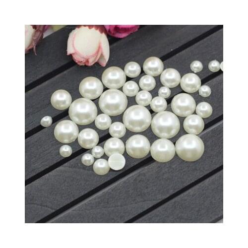 400gram bag 6mm-14mm Vintage White or ivory Pearl Beads, Plastic Pearl Beads For Jewelry Making Vintage Bead Destash Faux Pearl