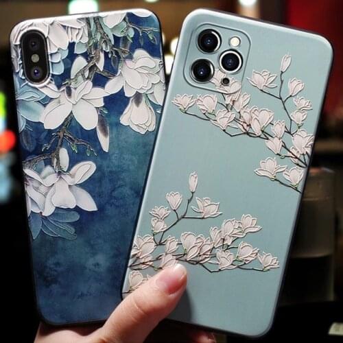 For Coque iphone 12 11 Pro 12Pro 11Pro Max X 8 7 6 6S Plus Cases Cover For iphone XR XS Max 5 5s SE 2020 6 s 7plus Flowers Case