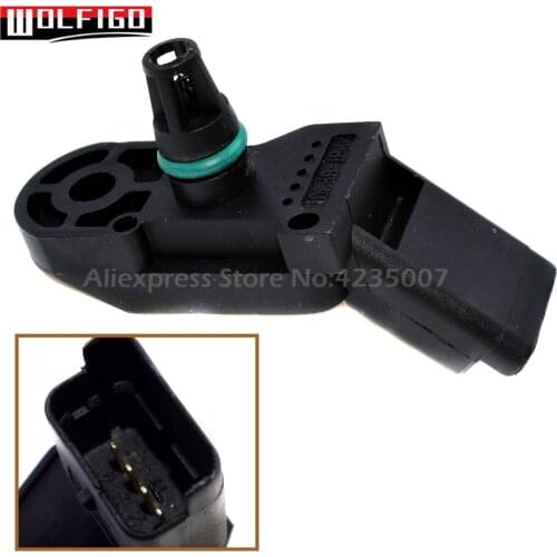 WOLFIGO Manifold Absolute Pressure MAP Sensor For PEUGEOT 106 PARTNER 206 307 807 407 207 0261230043,9639381480,4676 80 1920 AJ