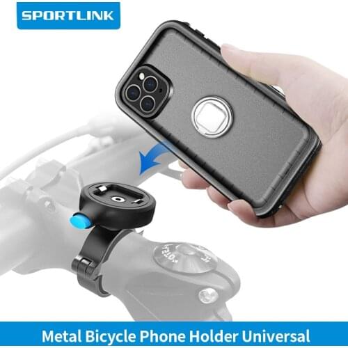 Bicycle Phone Holder For iPhone 12 Samsung Universal Mobile Cell Phone Holder Bike Handlebar Clip Stand GPS Mount Bracket