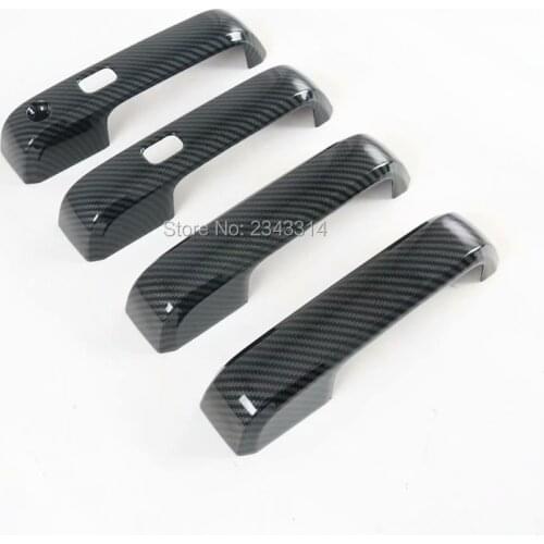ABS Carbon Fiber Outer Door Handle Overlay Cover Trim Kit For Ford F150 2017-2020 Raptor 2018 2019 Limited Accessories