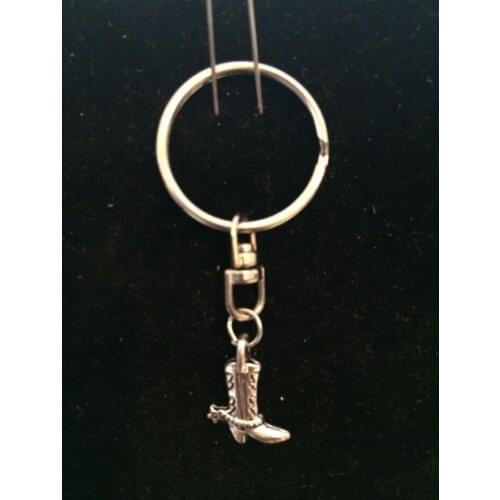 Cowboy Cowgirl Boot Keychain-Decorative Vintage Charm Pendant Decorative Key Chain Ring Fit keychain Fast shipping D325