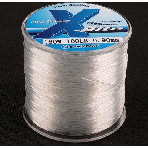 Best Quality 160m 100lb Nylon Monofilament Fishing Line Japan Material Clear Fishline for Carp Fishing Saltwater Fishing Wire