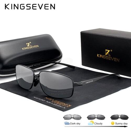 KINGSEVEN New Photochromic Sunglasses Men Polarized Chameleon Glasses Male Sun Glasses Day Night Vision Driving Eyewear N7088