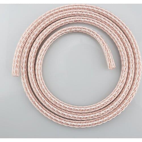 Per Meter 24 cores 12TC High Purity OCC Wire Speaker Cable Power Cord For Speaker Amplifier CD DVD Player Turntable