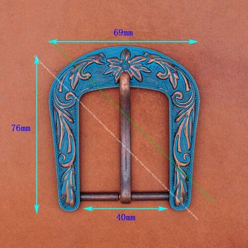 HUGE BIG VINTAGE COPPER FLOWR RODEO RANGER COWBOY TEXAS WESTERN PIN BELT BUCKLE