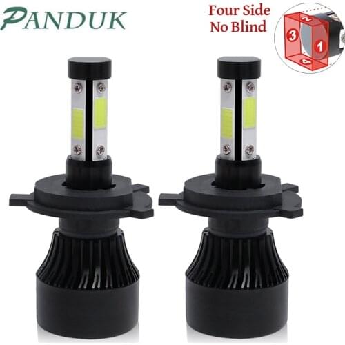 PANDUK 4 Side 14000lm LED Bulb H1 H3 H4 H7 H11 H13 HB3 9005 HB4 9006 9004 9007 Car Headlight 6000K Auto Headlamp Light 12v