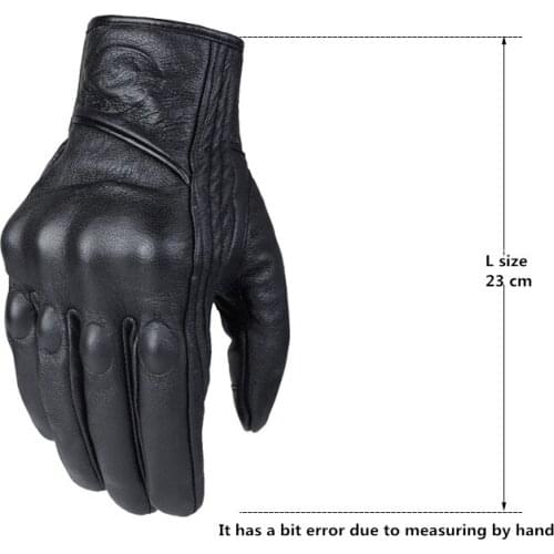 Goatskin Gloves For Touch Screens Black Moto Eldiveni Accesorios Warming Windproof Waterproof Leather gloves motorcycle winter