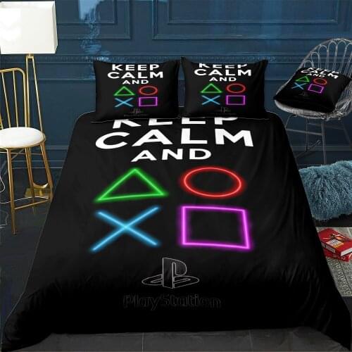 Keep Calm And Playstation Duvet Cover Twin/Queen/King Size Luxury Comforter Bedding Set With Pillowcase Home Bed Decora