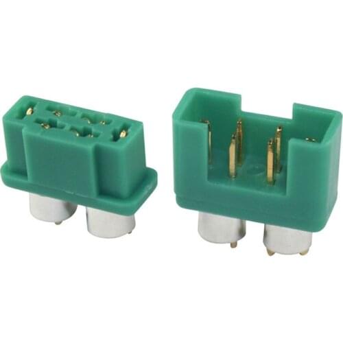 10pcs Amass MPX 6P Connector Male Female 6-Pin Goldplated Plug with Silver Protective Case for Glider RC Model Accessories