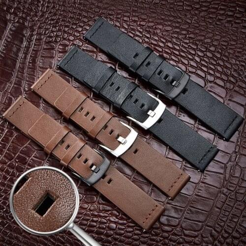 Genuine Leather Watchbands for Samsung GearS3 Active2 Smart Watch Watch Straps Bands for Moto360 Pin Buckle Clasp Band