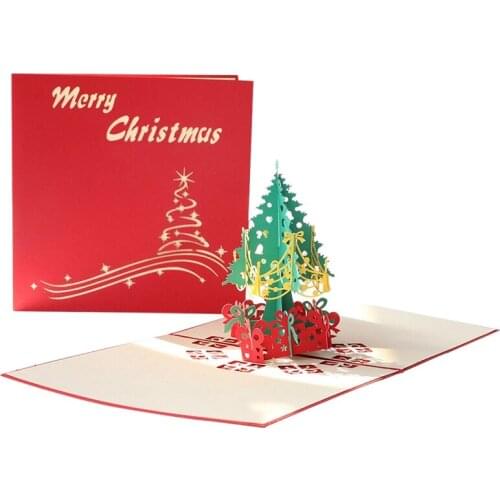 Christmas 3D Paper Carving Hollow Postcard Small Card Christmas Tree Greeting Card Christmas Christmas Greeting Card Gift