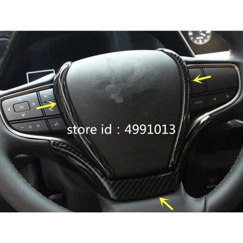 Car Detector Stick Styling ABS Chrome/Carbon Steering Wheel Interior Kit Trim Lamp Frame For Lexus UX 200H 250H 260H 2019 2020