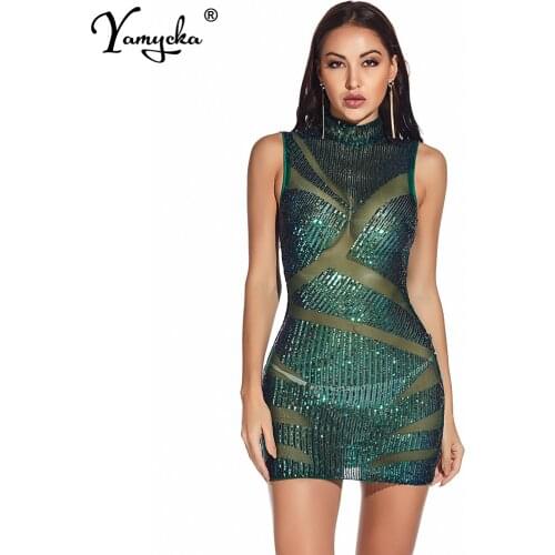 Sexy See through Club woman Summer sequin dress women party night glitter bodycon y2k vintage Mini dress ladies dresses vestidos