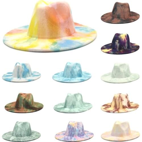 2021 New Outer Green Inner Pink Wool Felt Jazz Fedora Hats with Thin Belt Buckle Men Women Wide Brim Panama Trilby Cap 56-60CM