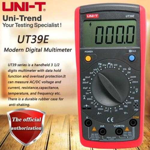 UNI-T UT39E Manual Range Switch Digital Multimeter 4 1/2 Digit Multimeters Resistance / Capacitance / Frequency Test