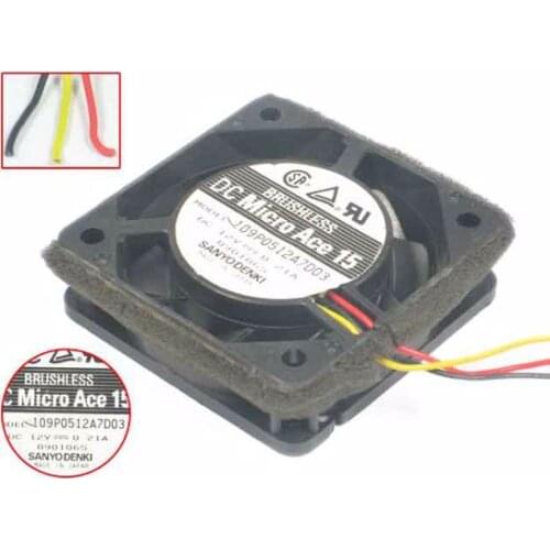 SANYO DENKI 109P0512A7D03 DC 12V 0.21A 52x52x15mm Server Cooling Fan