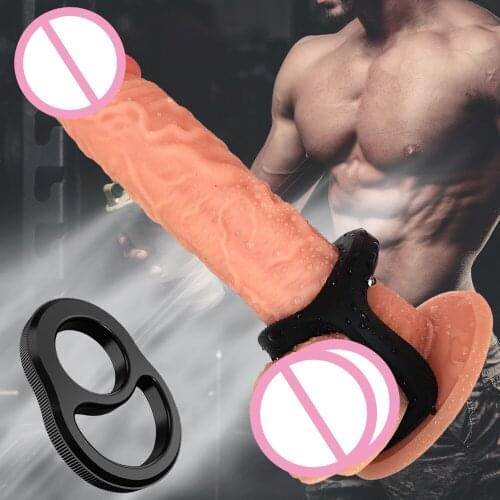 Adult Men Ejaculation Delay Cock Rubber Rings Silicone Penis Ring Enlargement Sex Toys For Man No Vibration Sex Product