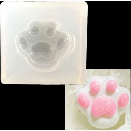UV Resin Jewelry Liquid Silicone Mold Bear Paw Shaped Silicone Animal Paw Resin Molds For DIY Pendant Charms Making Jewelry