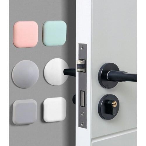 1PC Round/Square Doorstop Wall Protector Door Handle Bumper Guard Self Adhesive Mute Furniture Anti-crash Pad Reduce Noise