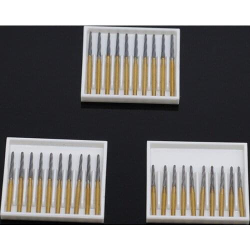 10pcs /set Dental Drills Endo-Z Carbide Dental Bur Endodontic Tungsten Bone Cutters Drill For Dentistry Clinic FG 1.6mm