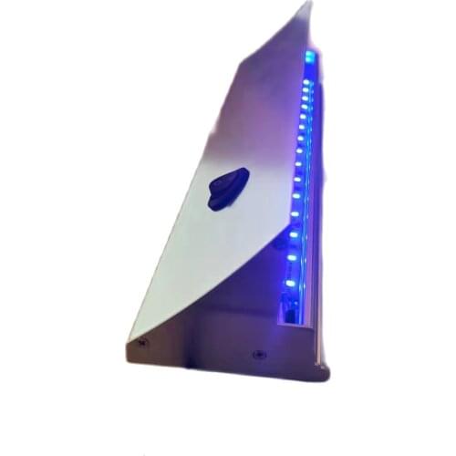 2pcs 120cm length RGB or blue W color SMD led profile light for clip 8mm glass wall mounted led aluminum glass shelve with glass