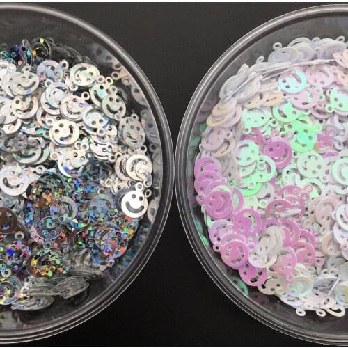 30g 3750pcs 6*8mm Small Smile Loose Sequins Beautiful Crafts for Sewing/Webbing ,Shoes,Hat Diy Accessory Kids DIY